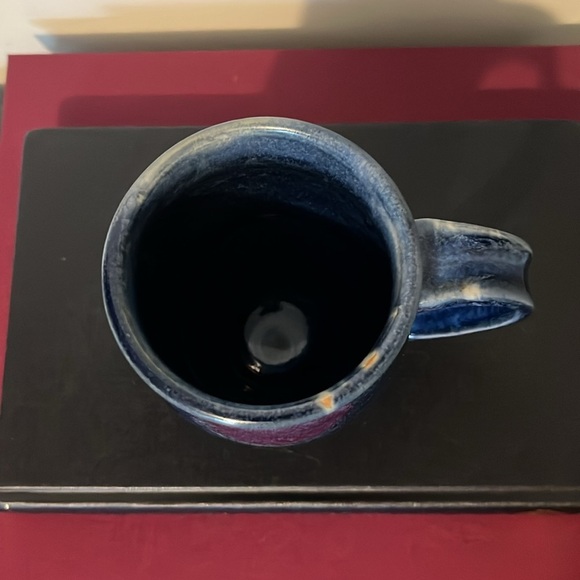 Handmade Artisan Pottery Blue Coffee Tea Mug - Picture 2 of 6